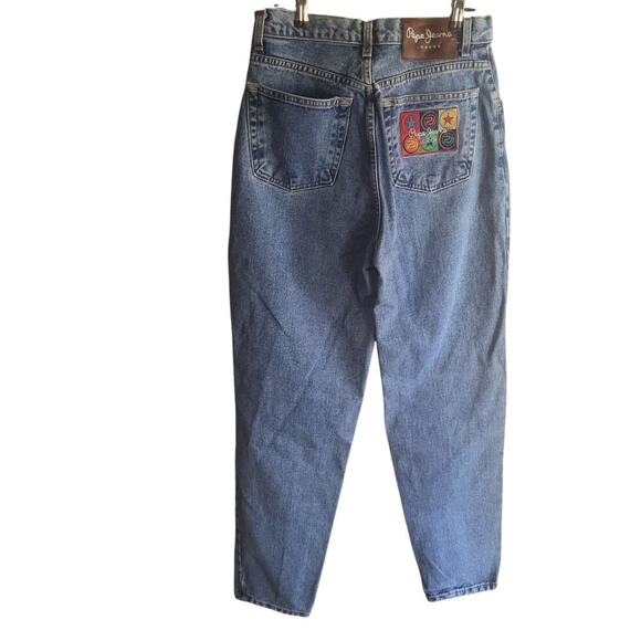 Vintage 90s mom jeans size 29 Insesm 31 high waist Rise Made In USA Pepe Jeans - Picture 1 of 7